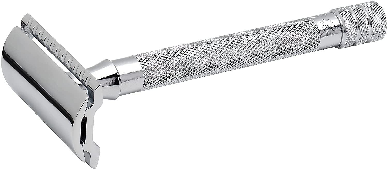 Merkur Merkur Long Handled Safety Razor, 1 Count, Silver