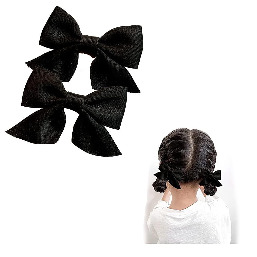 ZYALTFDC Black Bowknot Hair Clips for Girls Hair Butterfly Bow Hair Clip for Girls Hair Accessories Hair Bows Barrette Hair Pins for Teen Girl Hairpin Hair Bow Clips 2Pcs