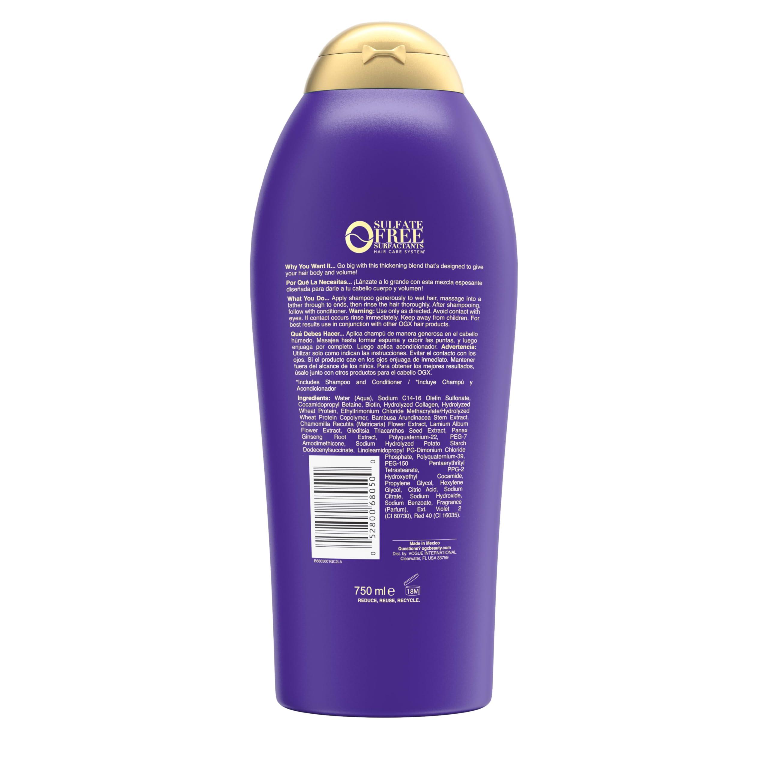 OGX OGX Biotin & Collagen Extra Strength Volumizing Shampoo for Thicker, Fuller Hair, 25.4 fl oz