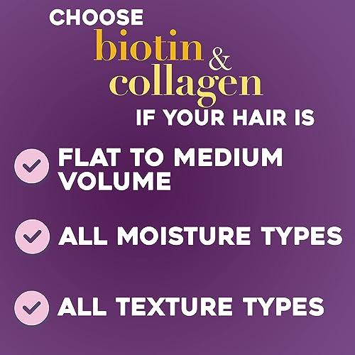 OGX OGX Thick & Full + Biotin & Collagen Shampoo & Conditioner Set, (packaging may vary), Purple, 13 Fl Oz (Pack of 2)
