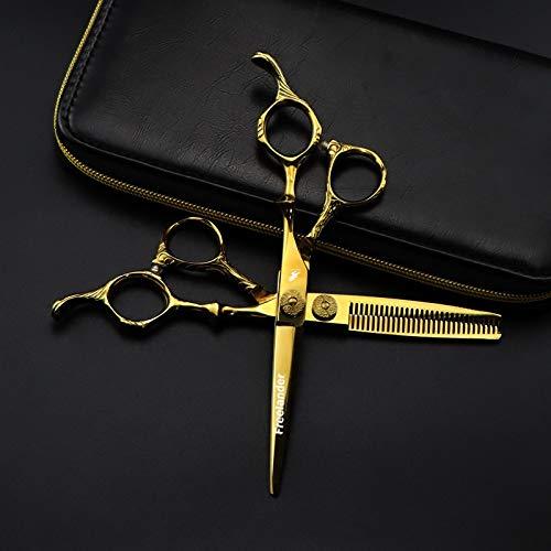 ZZYY Hair Cutting Scissors, Japanese hairdressing scissors professional golden hairdressing scissors big bearing screw hair cutting thinning scissors unisex hairdressing hairdressing scissors BY ZZYY