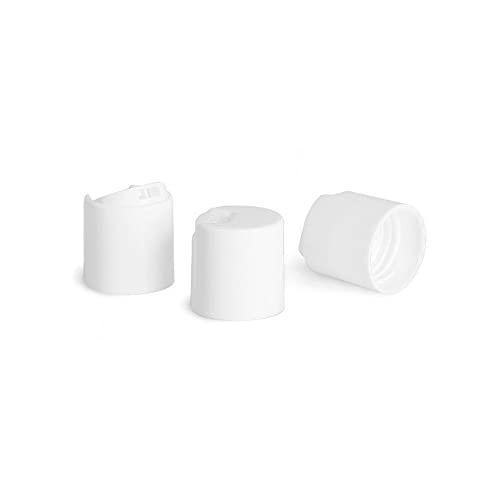 EcoJeannie EcoJeannie Wholesale 20/410 White Disc Top Caps Press Cap Dispensing Closure w/ 20mm Neck Diameter for Refillable Bottles - BPA-free (12000 Caps)