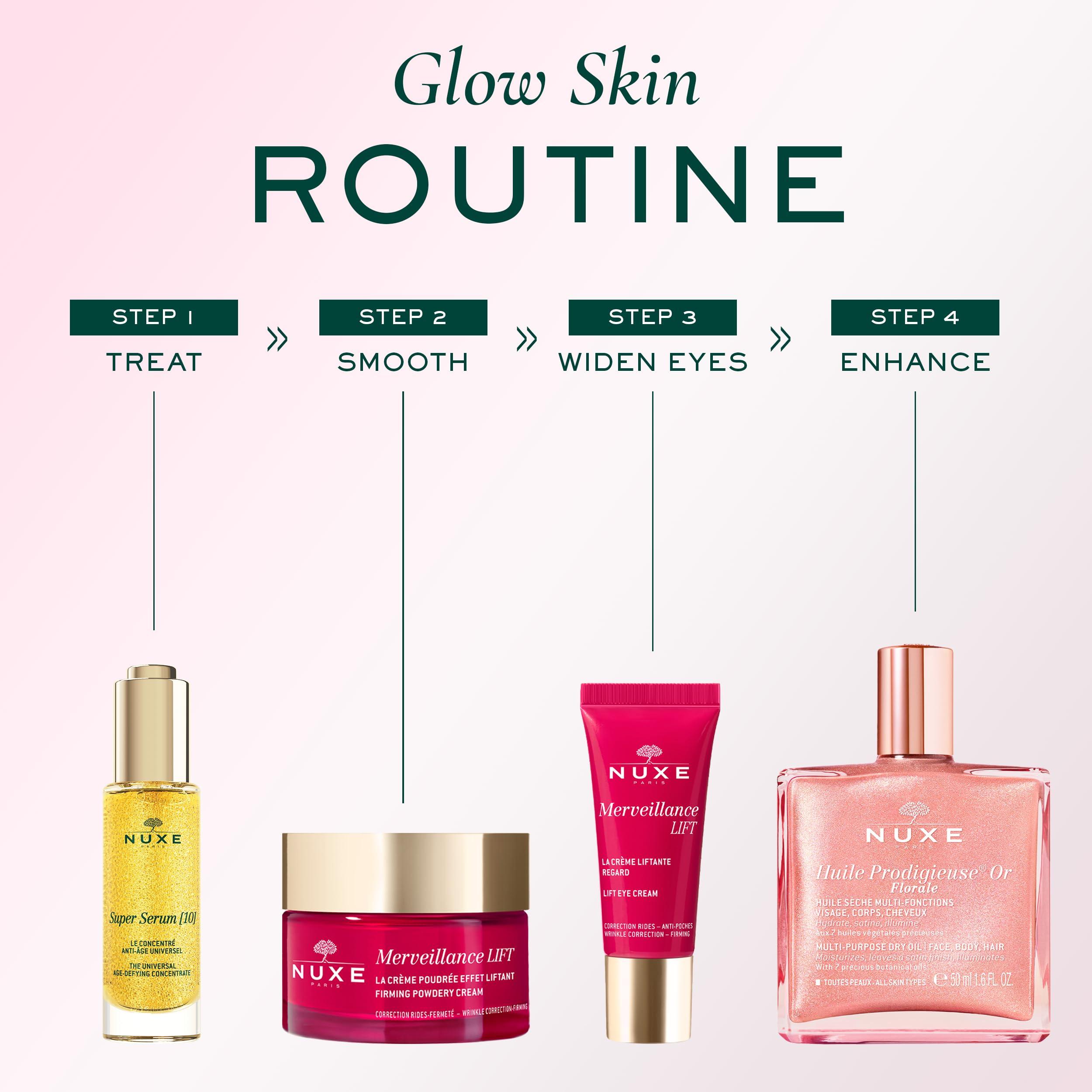 Nuxe Nuxe Huile Prodigieuse Floral Shimmering Multi Purpose Dry Oil for Face, Body & Hair. Luxurious Rose Gold Glow and Deep Hydration, 1.6 fl.oz.