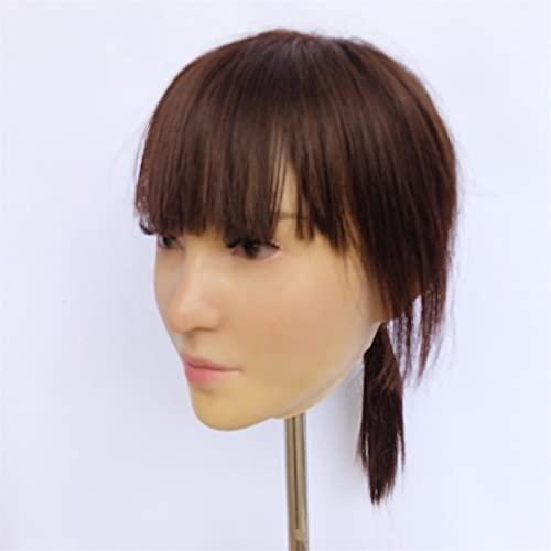 ?? asian beautiful young female silicone mask, Natural, 25cm*20cm*8cm