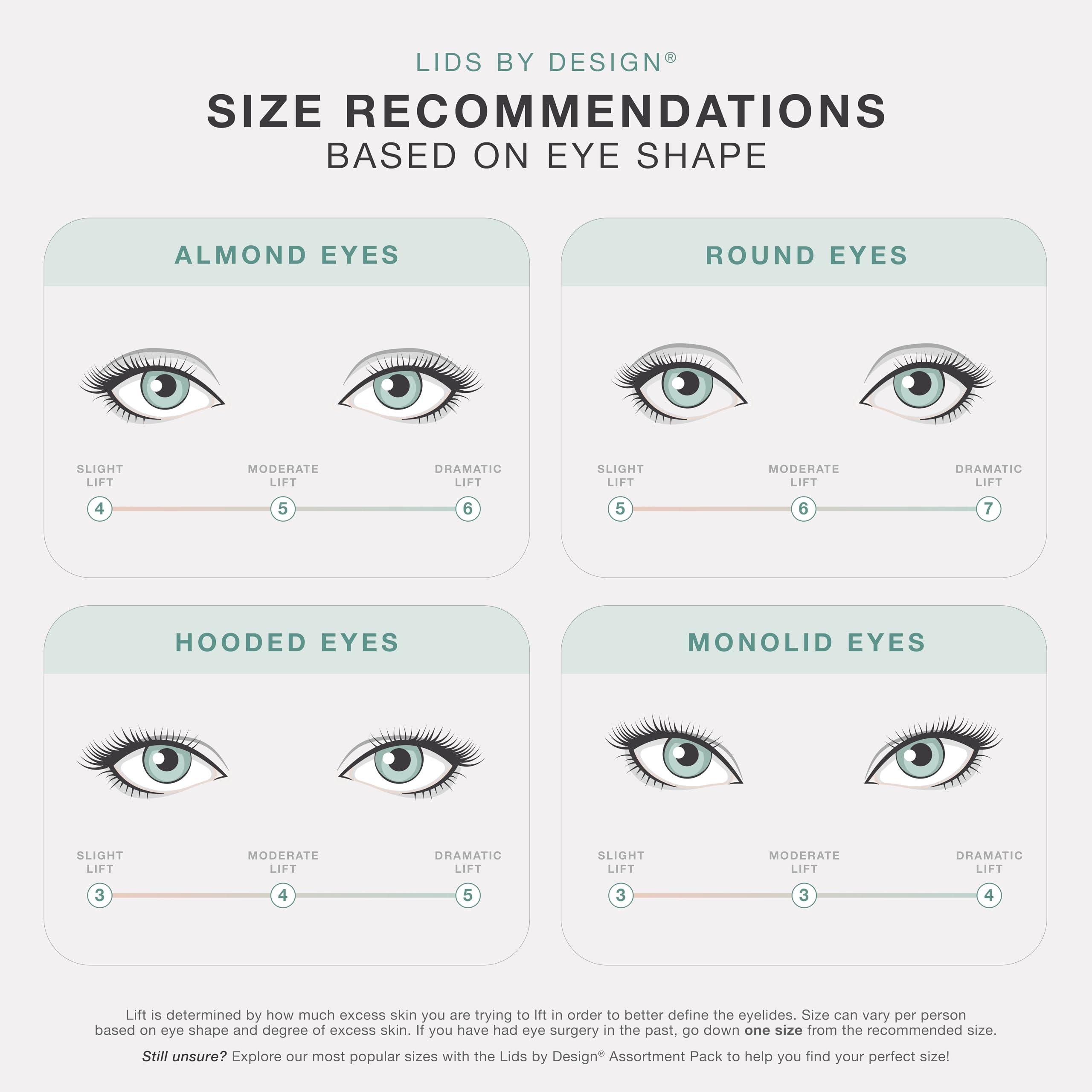 Contours RX Contours Rx Lids By Design - Non-Surgical & Transparent Eyelid Lift Strips - For a More Youthful-Looking Appearance, Reshape and Define with Eyelid Tape for Hooded Eyes (8mm) 80ct