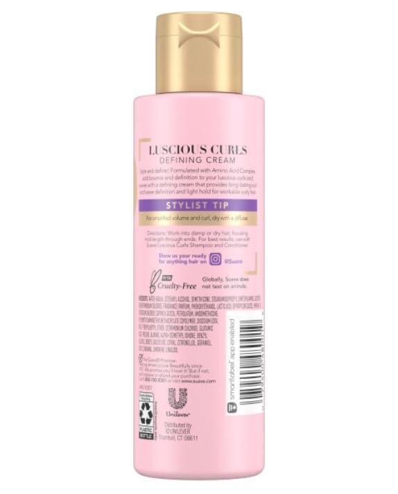 Suave Suave Curl Cream, 4.75 oz - Styling Curl Defining Cream For Curly Hair With Amino Acid Complex For Women (Pack of 12)