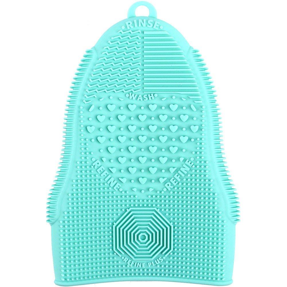 ScivoKaval ScivoKaval Makeup Brush Cleaner Glove Mat Mitt Silicone Cosmetic Cleaning Scrubber Tool Face Brushes and Eye Brush Washing Pad Mint Green