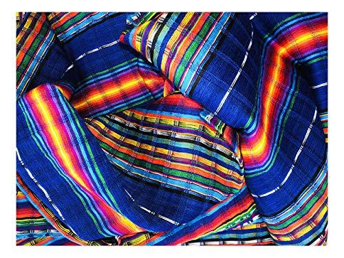 Generic Short Headwrap Scarf Hair Tie Turban Fabric Breathable Open Net Weave Bright Stripes Royal Blue