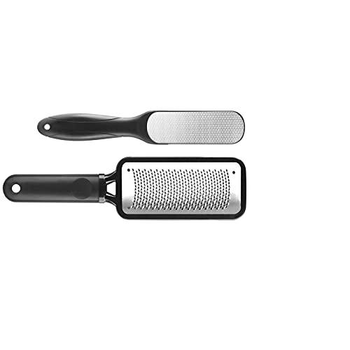 Sucica Sucica 2PCS Foot File, Premium Stainless Steel Foot Rasp File Callus Remover Professional Foot Scrubber - Colossal Foot Rasp and Dual Sided Foot File, Black