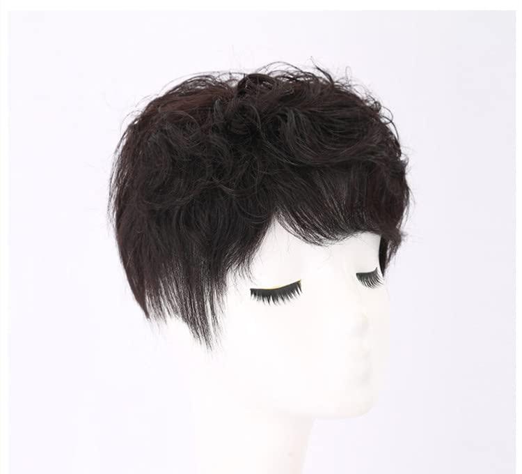 BESTOPPER BESTOPPER Curly Hair Topper 100% Real Human Hair Topper Clip In/On Hair Pieces For Women Thinning Hair And Hair Loss (Curly-Dark brown)