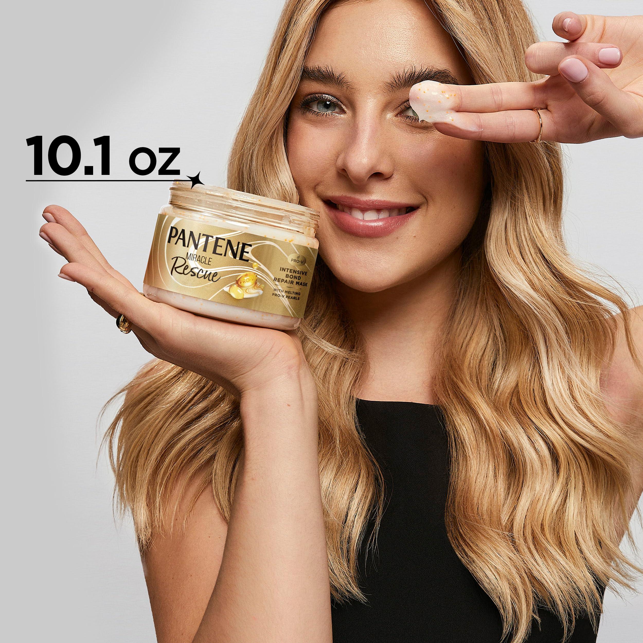 Pantene Pantene Miracle Rescue Hair Mask, Intensive Bond Repair with Melting Pro-V Pearls, Melts Away Damage, Builds Bonds, Strengthens Against Damage, Deep Conditioning for Dry Damaged Hair, 10.1 fl oz