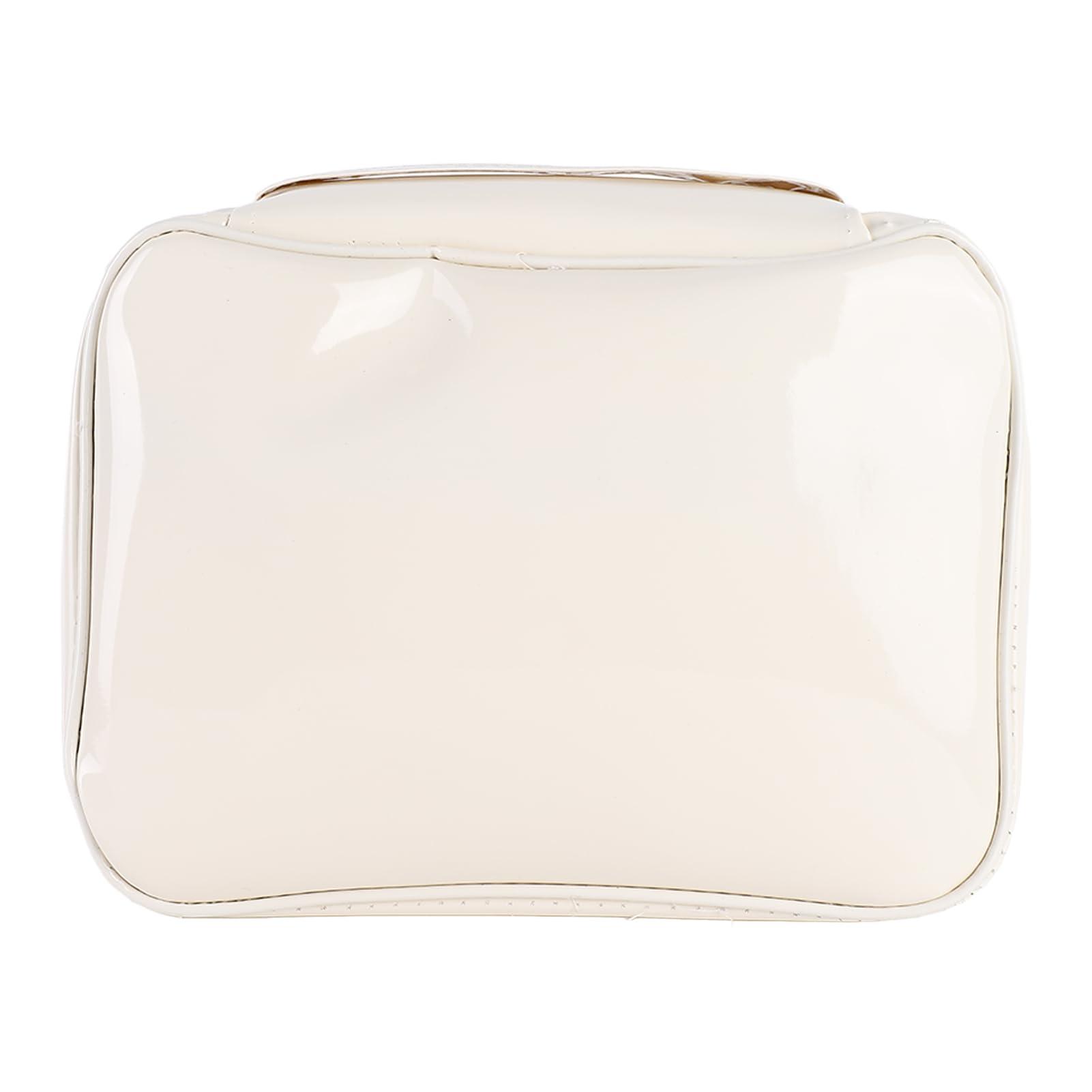 Sempoda Sempoda Clear Makeup Bags,Lightweight Large Capacity Cute Clear Toiletry Bags,Large Makeup Bags for Women Cosmetic Toiletry Makeup Organizer Bag with Detachable Brush Holder(Beige)