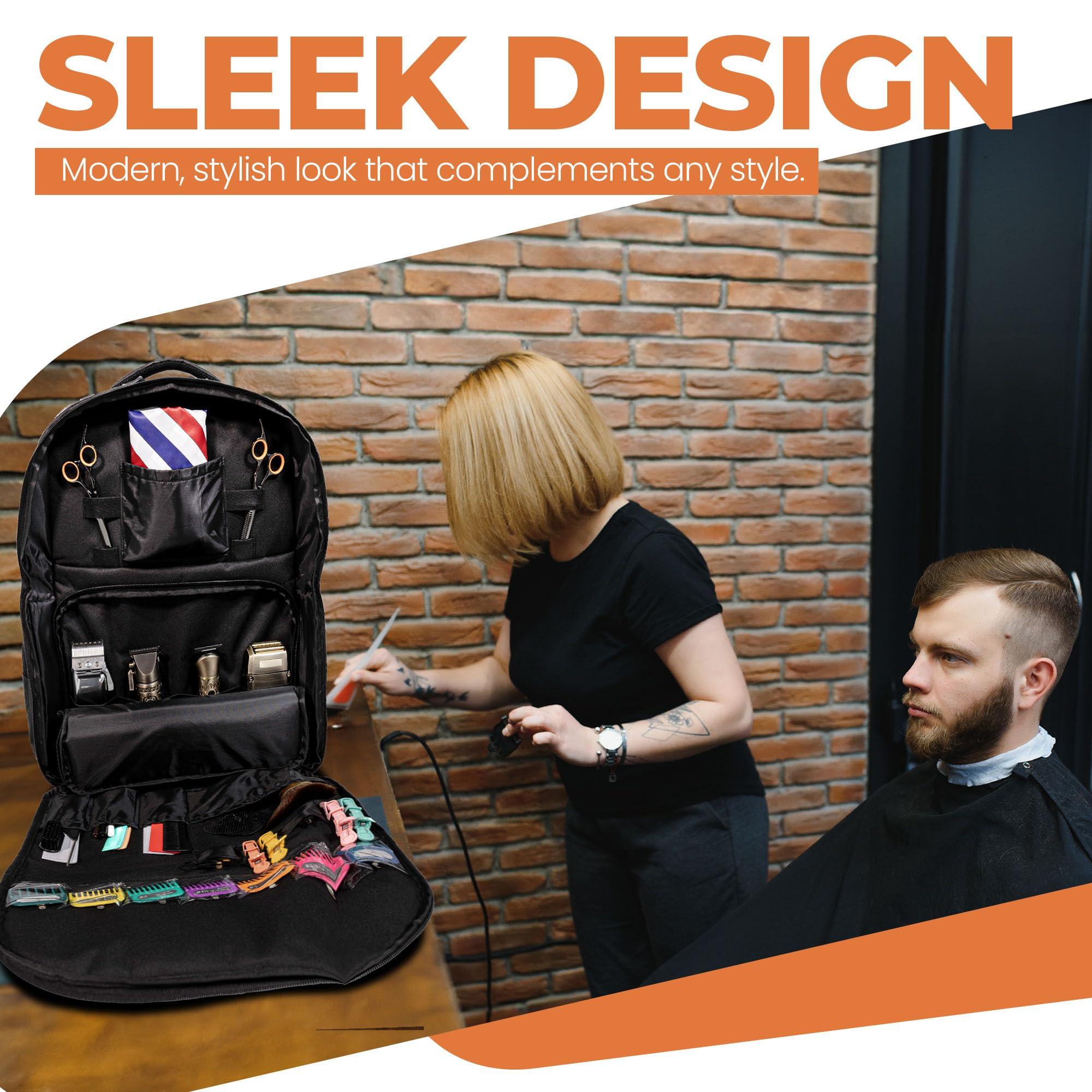 Smart Barber Smart Barber XL Barber Bag & Barber Backpack for Clippers, Tools & Supplies  Padded Tool Compartment, Durable, Easy-Clean, Water-Resistant Case for Traveling Stylists & Groomers