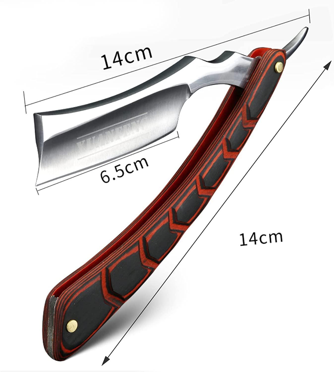 Ralsko Straight Razor Kit,Best Straight Razor, Shave Ready Straight Edge Razor, Brush, Strop+Soap,Japanese Steel+Ebony Straight Razor for Men, Complete Straight Razor Shaving Kit, Great Gift,A