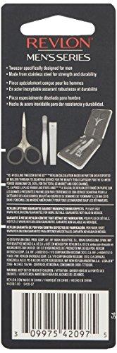 REVLON Revlon Eyebrow Hair Removal Tweezer, Men\'s Series, High Precision Tweezers for Men, 60% Larger Grip, Stainless Steel (Pack of 1)