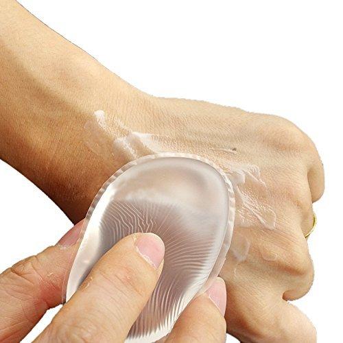 Boolavard Boolavard® 2 Pack Silicone Makeup Sponge [Washable] Premium Quality - Gel Foundation Makeup and Puff BB - Best Silisponge Cosmetic Beauty Tools Blender [Clear]