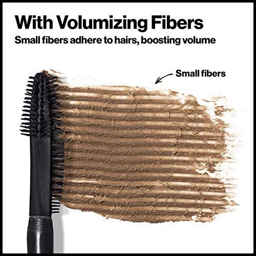 REVLON REVLON ColorStay Brow Fiber Filler, Longwearing & Volumizing Waterproof Eyebrow Gel, 305 Dark Brown, 0.23 fl. oz.