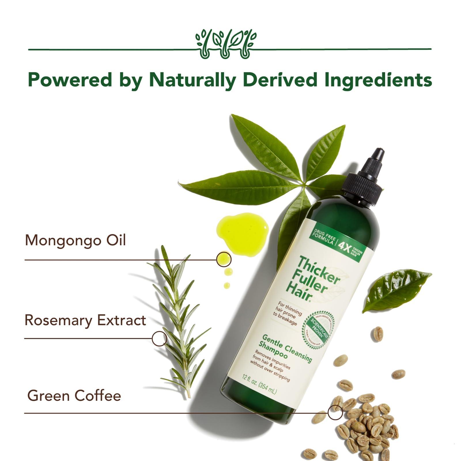 Thicker Fuller Hair Thicker Fuller Hair Set - Cleansing Shampoo - Root Boosting Leave-In Treatment - Hair Thickening Serum - Clarifying, Cleaning Formula - Natural Volume Booster - Fights Breakage - 3 pc