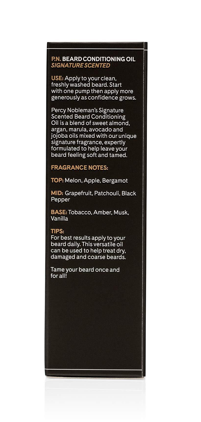 Percy Nobleman Percy Nobleman Beard Oil 99% Naturally Derived Signature Scented Blend. Beard Conditioning Oil With a Special Mixture of Quality Ingredients that Softens and Conditions your Facial Hair - 1 Fl Oz