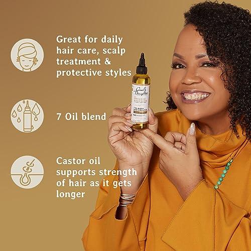 Carol's Daughter Carol\'s Daughter Goddess Strength 7 Oil Blend Scalp and Hair Oil for Wavy, Coily and Curly Hair, Hair Treatment with Castor Oil for Weak Hair, 4.2 Fl Oz