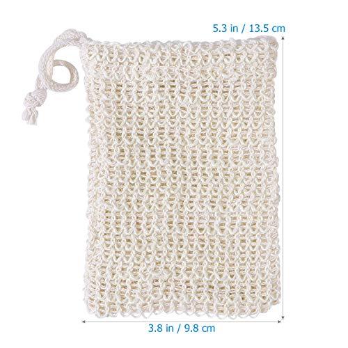 OUNONA OUNONA 3Pcs Soap Saver Bag Natural Sack Soap Net Pouch for Bath and Shower Use