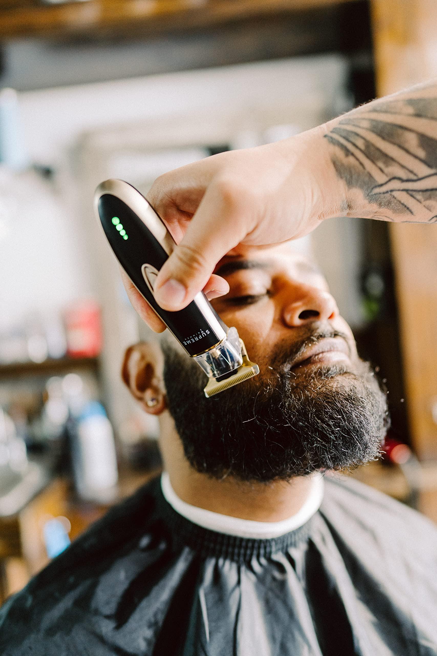 Supreme Trimmer Supreme Trimmer 3-in-1 Barber Bundle | Pro Clipper, T-Shaper Trimmer & Crunch Foil Shaver | Professional Beard Trimmer Mens Hair Clipper Kit | Gold