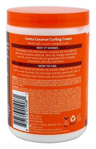 Cantu Cantu Natural Hair Coconut Curling Cream 25 Ounce (Pack of 2)
