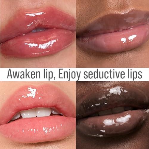 Tintark Lip Plumper Gloss 2 PCS, Natural Lips Plump Plumping Lip Oil, Lip Treatment for Dry Cracked Lips Reduces Lip Lines, Pia Colada Lips Plumpers, Mint &Cucumber Lips Moisturizer