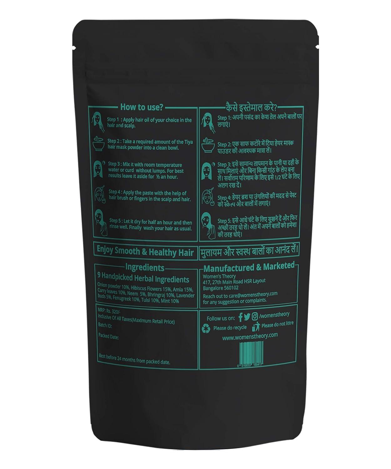 Generic Hair Pack/Mask Powder for Dandruff, Hair Fall and Hair Growth | Natural, Aromatic, Ayurvedic Hair Mask with Herbal Ingredients Hibiscus, Neem, Bhringraj, Onion & Amla