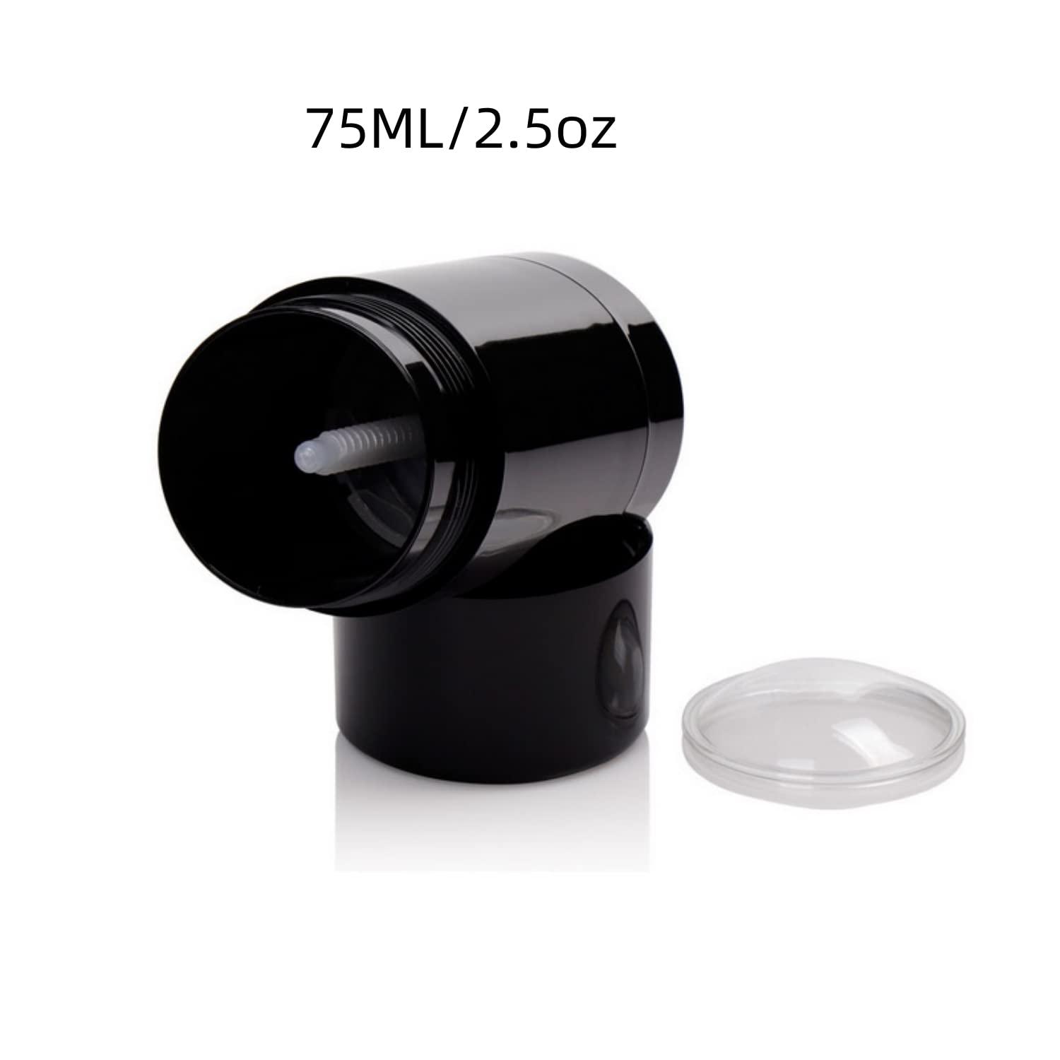 Minsily Minsily 10 Pack 75ml Round Empty Deodorant Containers 2.5oz Twist Up Filling Stick Plastic Deodorant Container Empty Lip Balm Tubes Refillable Deodorant Bottle for DIY Lipstick Crayon Chapstick(Black)