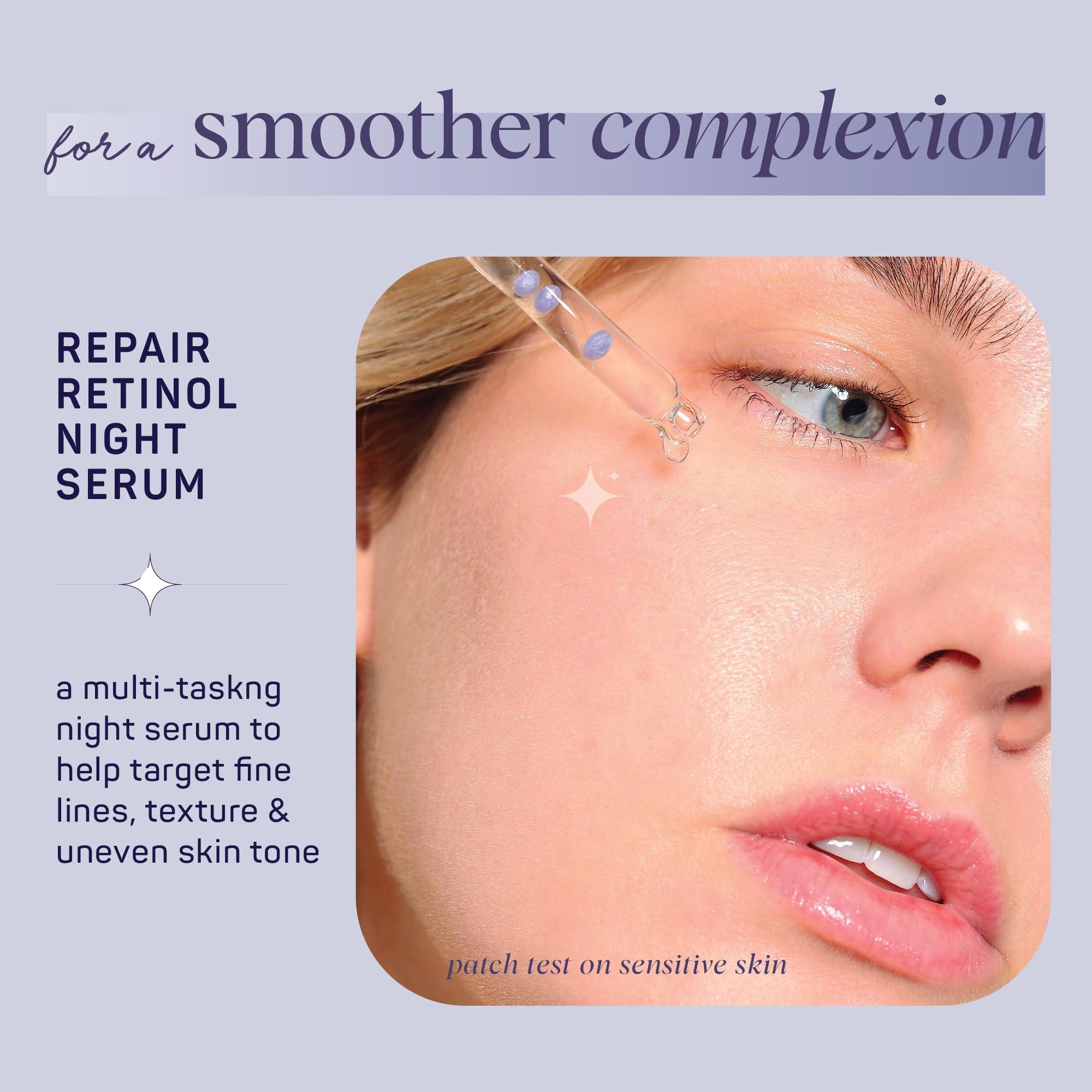 SpaLife Spa Life Face Serum: REPAIR Retinol Night Serum 100 ml (3.7 oz) Smoothing, Resurfacing, Gently Exfoliating - Targets Fine Lines, Texture, Dark Spots - Boosts Cellular Turnover & Clearer Skin