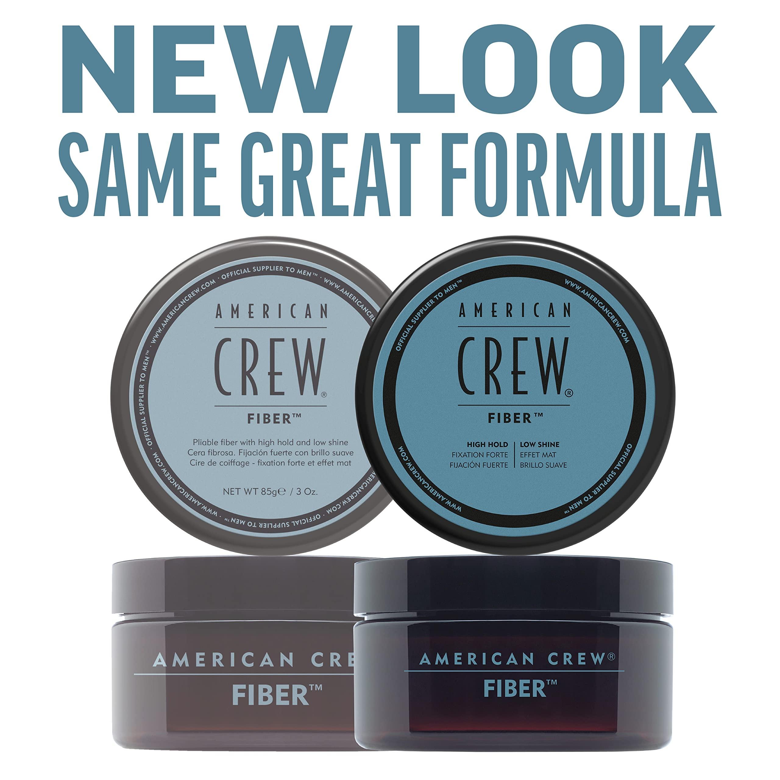 AMERICAN CREW AMERICAN CREW Men\'s Hair Pomade, Like Hair Gel with Medium Hold & High Shine, 3 Oz (Pack of 1) & Men\'s Hair Fiber, Like Hair Gel with High Hold & Low Shine, 3 Oz (Pack of 1)