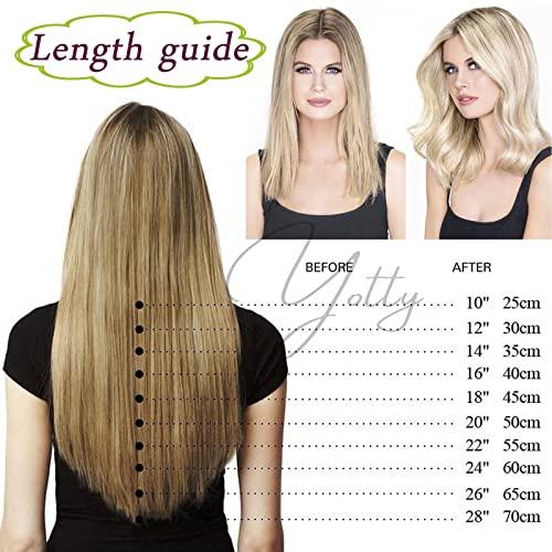 Yotty Nano Ring Hair Extensions Human Hair Keratin Cold Fusion Nano Tip Micro Nano Beads Link Thick Hair Balayage Highlight Ombre Real Remy Hair 1g/s (16inch100gr100s, P18/613 Ash Blonde Mix Light Blonde)