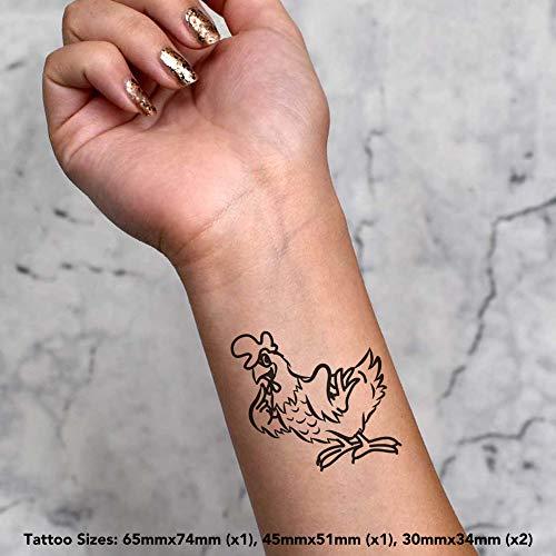 Azeeda 4 x \'Chicken\' Temporary Tattoos (TO00014282)