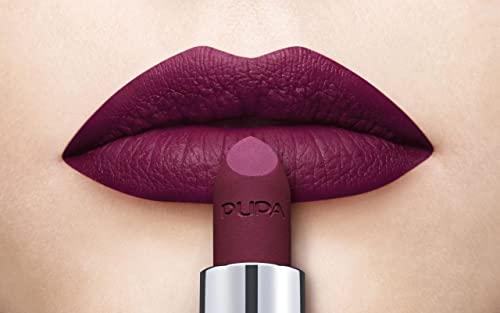 Pupa Pupa Milano I Am Matt Pure Colour Lipstick - Dresses Lips In Full, Deep Color - Matte, Velvety And Extremely Sensory Feel - Glides On Without Weighing Lips Down - 033 Bewitched Plum - 0.123 OZ