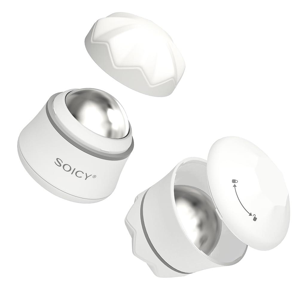 OPENDGO Ice Roller for Face and Eyes Body, Facial Ice Roller 360 Rotating Stainless Steel Ball Face Massager Fitness Cryosphere for Reduces Puffiness, Redness and Pain, Beauty Skin Care Tools