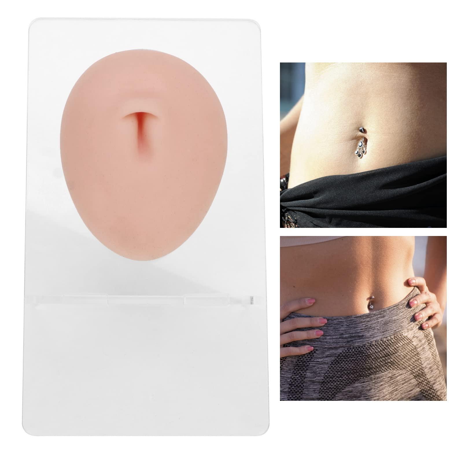 RTLR Piercing Body Model, Soft Compact Silicone Piercing Body Model 3D Simulation Lightweight for Display for Jewelry Stores (Medium Skin Color)