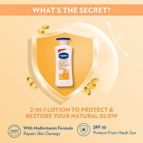 Vaseline Vaseline Healthy Bright Sun Protection Body Lotion SPF 30 400 ml, Daily Moisturizer for Dry Skin, Gives Non-Greasy Glowing Skin - For Men & Women