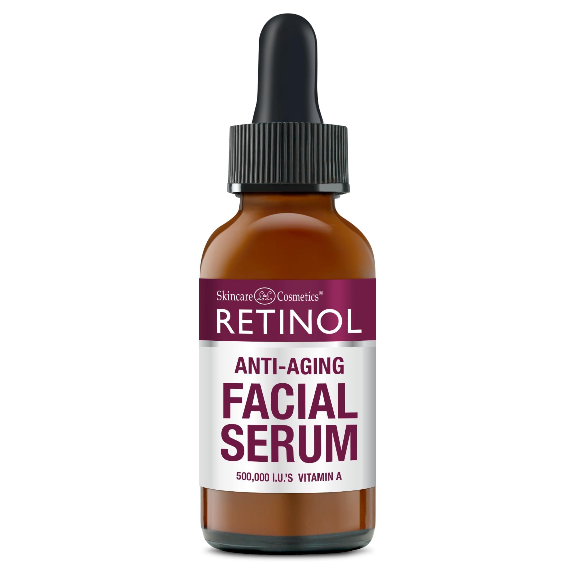 Retinol Retinol Anti-Wrinkle Facial Serum  Vitamin A Concentrate Improves Skins Elasticity & Tone and Minimizes Appearance of Fine Lines & Wrinkles  Look Younger With The Age-Defying Power Of Retinol 1 Fl Oz (Pack of 1)