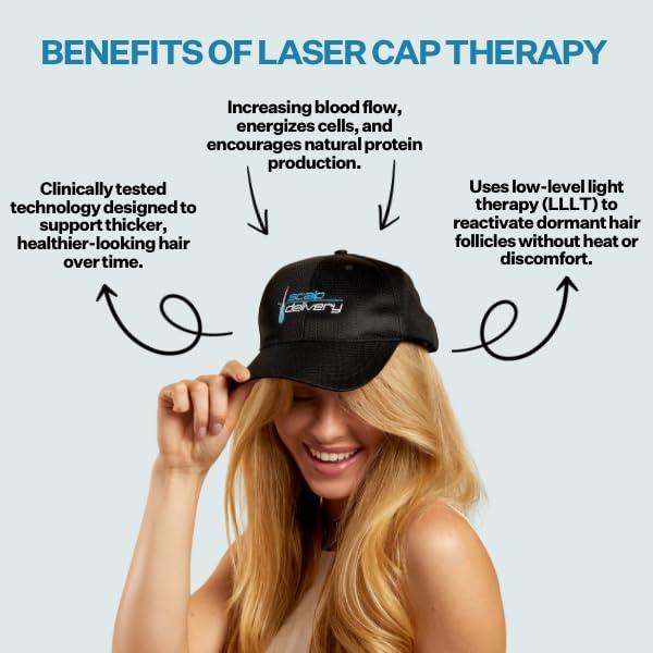 scalp delivery Scalp Delivery Aura 272 Diode Laser Cap - FDA Cleared Low-Level Red Light Laser Therapy (LLLT) Hair Growth Cap for Men & Women, Full Scalp Treatment to Reverse Thinning