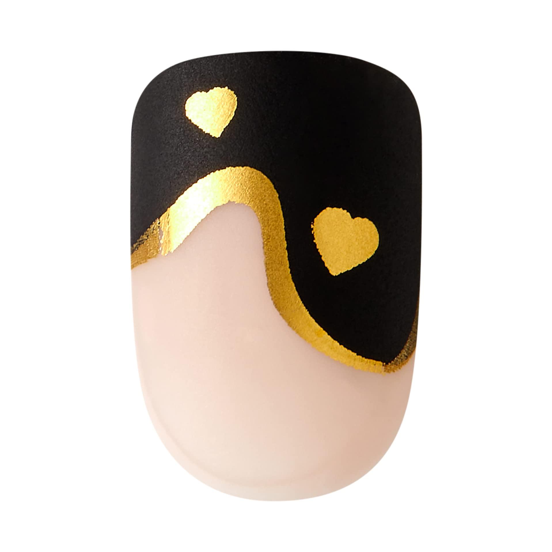 imPRESS KISS imPRESS Press-On Manicure Limited Edition Valentine Nails, Heart Beat, 30 Count