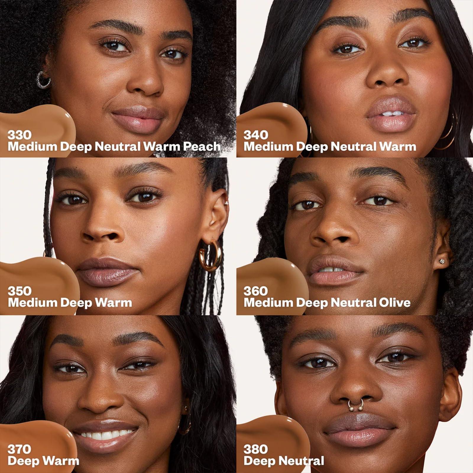 Kosas Kosas Revealer Skin-Improving Foundation with SPF 25 Protection - Hydrate, Brighten, Soothe, Plump, Protect Skin - Smoothing Texture, Natural Finish and Clean Formula - Medium Deep Neutral Olive 360