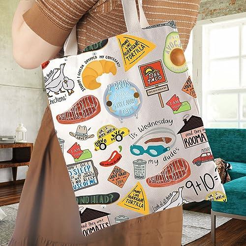 WCGXKO WCGXKO Funny Vine Humour Quote Vine Meme Lover Canvas Tote Bag (meme)