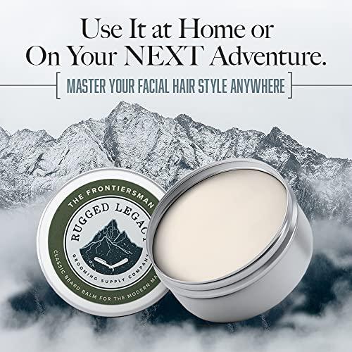Rugged Legacy Grooming Supply Company Rugged Legacy - Beard Balm, The Frontiersman 2oz Beard Balm for Men, Woodsy Scented Beard Balm with Notes of Molasses, Beard Balm Made with Natural Oils that Enrich Your Entire Beard - Roots To End