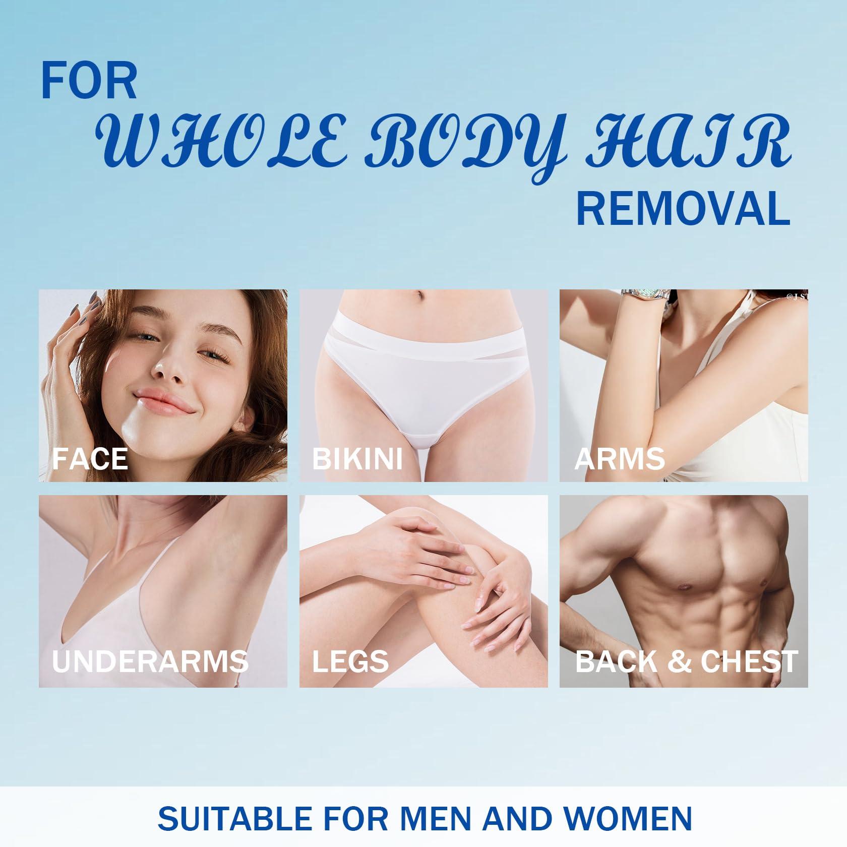 JunKuJK 4 Packs Hard Wax Beads for Hair Removal,Gentle Waxing Beads for Full Body,Face,Underarm,Bikini and Legs,Long Lasting Hair Removal Waxing Kit with 10 Wax Scraper Sticks