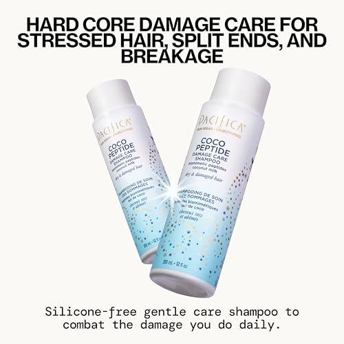 Pacifica Pacifica Coco Peptide Damage Care Shampoo & Conditioner Set - Repair Colored, Heat Treated Hair, Split Ends & Breakage, for Dry Hair - Clean Vegan & Cruelty-Free Dermatologist Tested