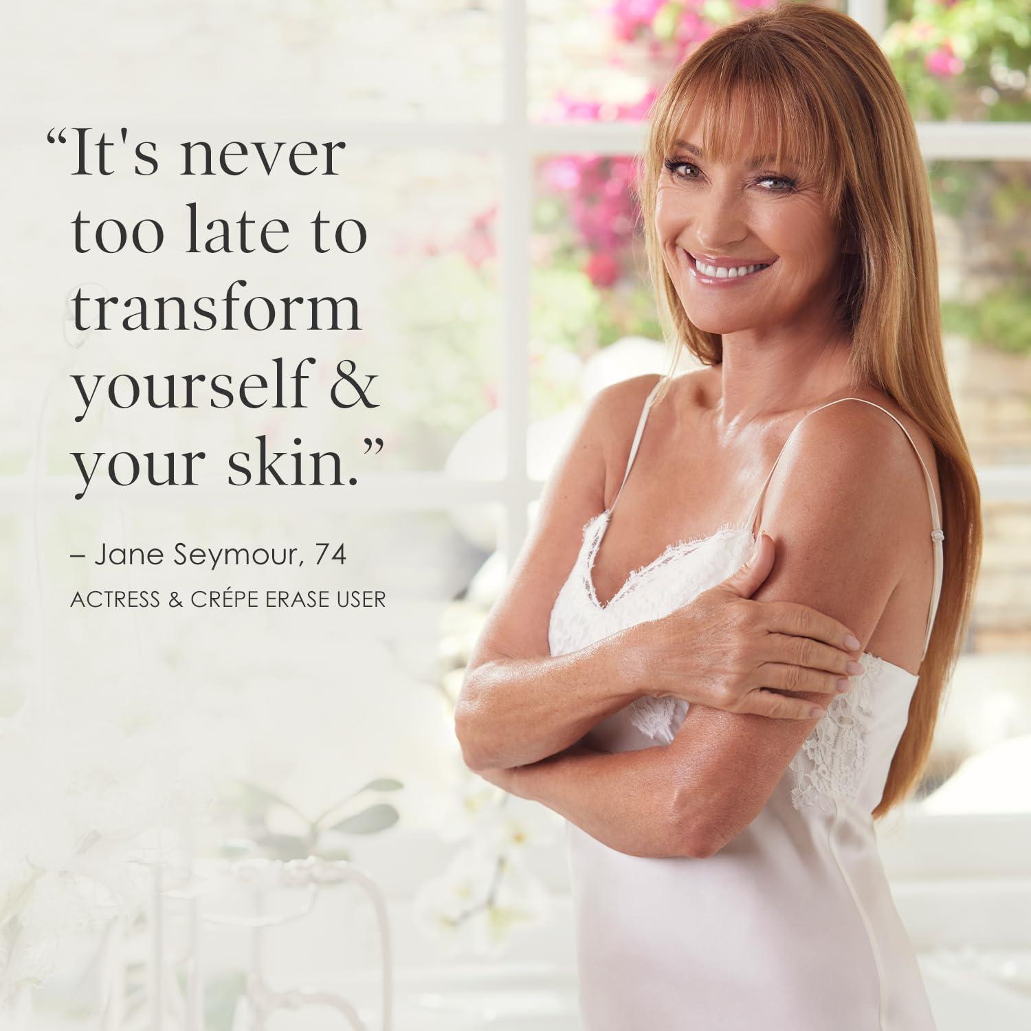 Crepe Erase Crepe Erase Plump & Firm Facial Treatment, Anti-Aging Skin Care, Hydrating Face Moisturizer, Night Cream for Face and Neck, Moisturizing and Firming, Supports Wrinkle & Crepe Skin, 1.7 fl oz