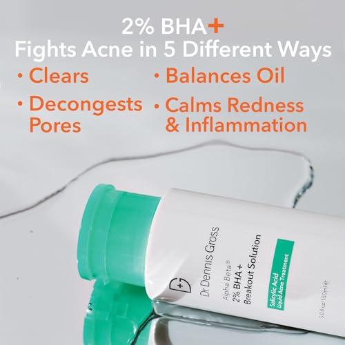 Dr Dennis Gross Dr Dennis Gross Alpha Beta 2% BHA+ Breakout Solution, Minimizes Pores, Clear & Prevent Breakouts, 5 Fl Oz