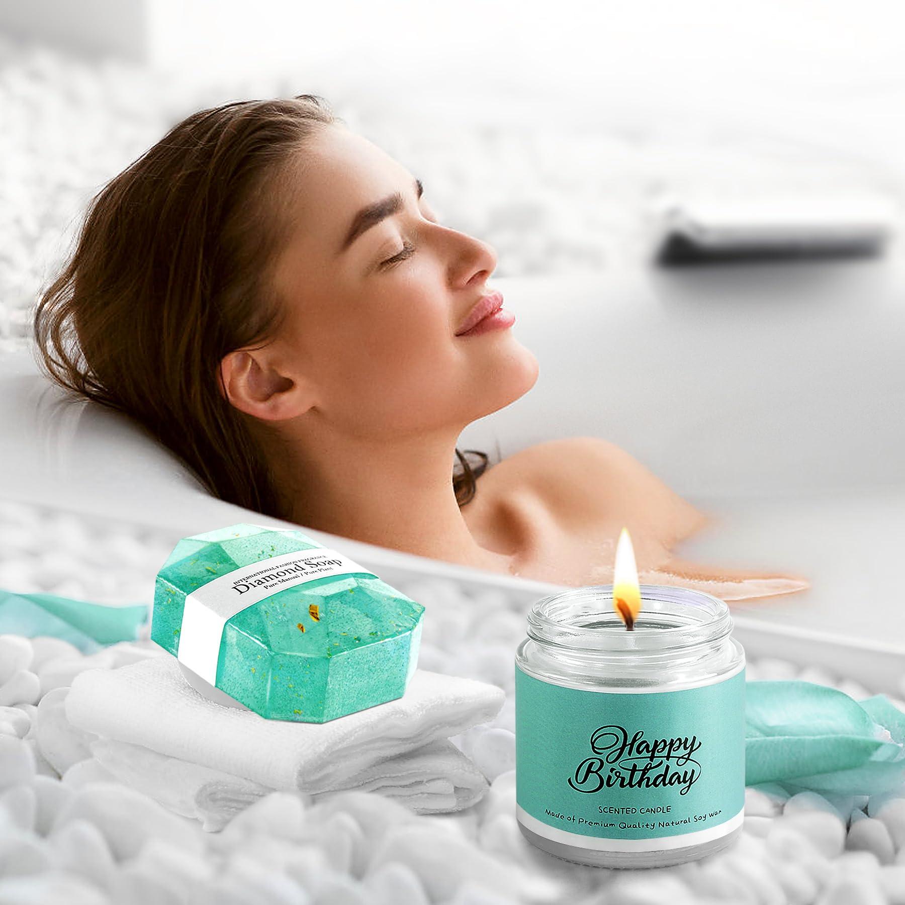 ODHEML ITABLETAS Birthday Gifts for Women, Happy Birthday Gift Basket Set for Her, Mom, Wife, Daughter, Sister, Girlfriend, Coworker, Unique Relaxing Spa Birthday Gift Idea for Women 30th, 40th, 50th, 60th