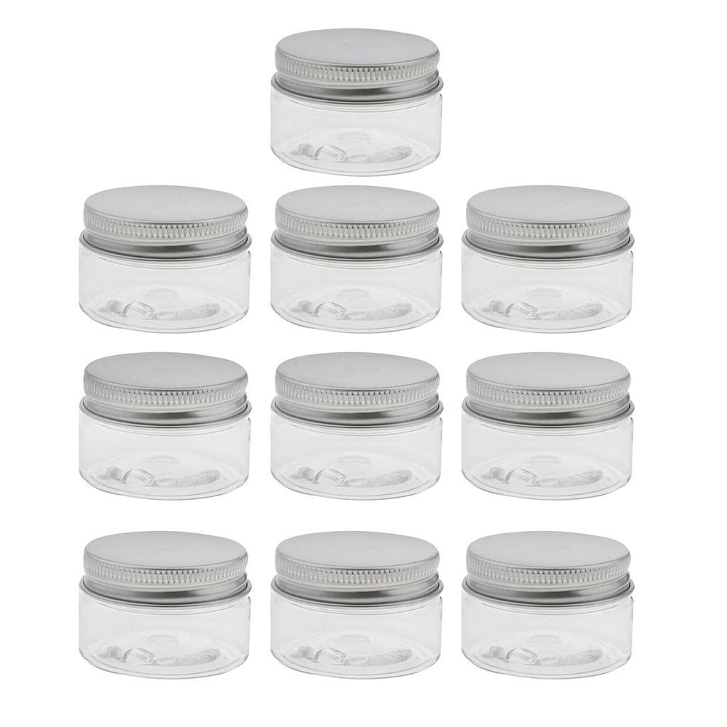 Jojomis Jojomis 30ml-120ml Empty Cosmetic Pots Lip Balm Container Jar Aluminum Tins 10 Packs - Clear, 30ml